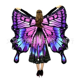 Long skirt new style butterfly large round skirt elegant small butterfly decorative butterfly European and American print double pendant shawl 2