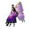 Pink-purple pendant, long skirt
