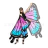 Single blue powder double pendant+long skirt