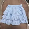 3-layer skirt blue lotus leaves