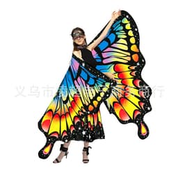 Long skirt new style butterfly large round skirt elegant small butterfly decorative butterfly European and American print double pendant shawl 5