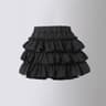 Large black stacked skirt