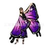 Double-sided pink-purple pendant, long skirt