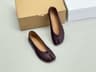 Flat bottom wrinkled wine red