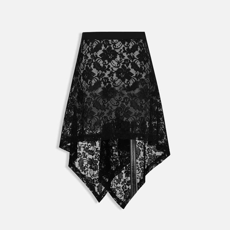 Black lace curtain, skirt, (Physicals)