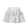 3-layer skirt white lotus leaves