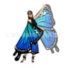 Single -sided blue and green double pendant+long skirt