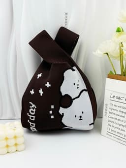 Spring knitted universal wrist bag, Korean style, Birthday gift 2