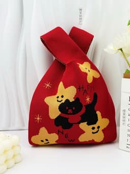 Spring knitted universal wrist bag, Korean style, Birthday gift 3