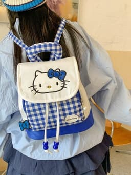 Hello kitty, brand cute cartoon backpack, handheld card holder, shoulder bag, Korean style, drawstring 4