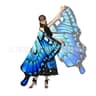 Single -sided single pendant blue green+long skirt