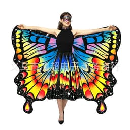 Long skirt new style butterfly large round skirt elegant small butterfly decorative butterfly European and American print double pendant shawl 3