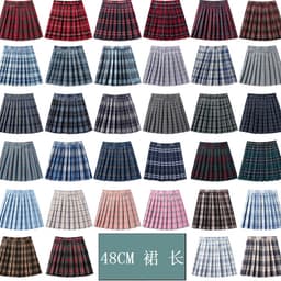 Japanese pleated skirt, uniform, (Physicals), high waist 1