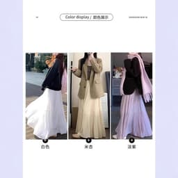 Purple shiffon fitted long skirt, high waist, for teenagers, A-line, mid length 4