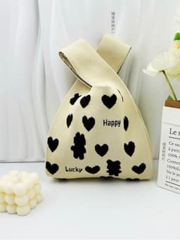 Spring knitted universal wrist bag, Korean style, Birthday gift 4