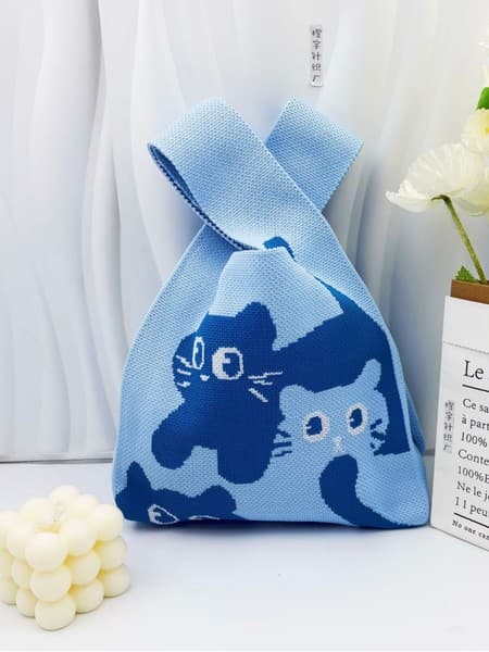 Spring knitted universal wrist bag, Korean style, Birthday gift
